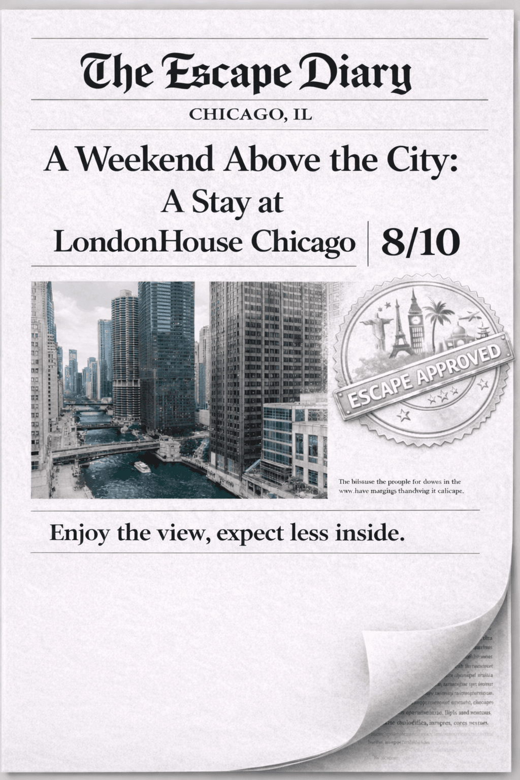 Chicago river view from LondonHouse
